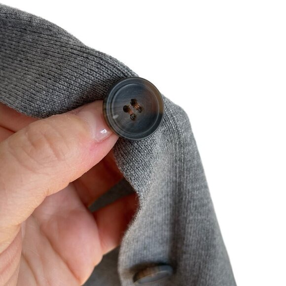 NWOT SAN FRANSISCO Womens Gray Cardigan Size XS Button Down Long Sleeve V-Neck - Picture 4 of 13
